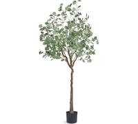 VEVOR, eucalipto artificial, 80x80x181 cm, planta artificial de polietileno, plantas artificiales de plástico, flores artificiales en maceta, sin olor, resistente al agua, para decoración de dormitori