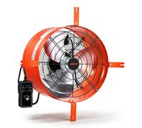 VEVOR Extractor de Aire para Ático 2940 CFM, Ventilador de Ático 40,6 cm | para Garajes, Almacenes y Talleres, Termostato Ajustable, Acero Q235A, Cable de Alimentación de 2 m, Cable de Control de 1 m
