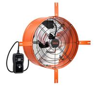 VEVOR Extractor de Aire para Ático 38,1 cm 1650 CFM Ventilador de Hastial | para Garaje, Almacén y Taller, con Termostato Ajustable de 0-60 °C, Acero Q235A y Cable de Alimentación Integrado de 2 m