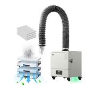 VEVOR Extractor de Humos de Soldadura 280 W con Mangueras Dobles Absorbedor de Humo de Soldadura 459 m³/h sin Escobillas con Filtros de 4 Etapas y 10 Velocidades para Soldadura, Grabado Láser
