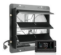 VEVOR Extractor de Persiana con Controlador de Temperatura y Humedad, Motor EC, 1513 CFM, Ático de Montaje en Pared Ajustable de 10 Velocidades, para Invernaderos, Garajes, Cobertizos 35,8 x 35,8 cm