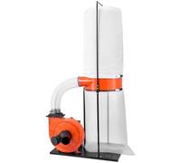 VEVOR Extractor de Polvo, 1868,91 m³/h, 2,5 Micras, Sistema de Recolección de Serrín de 1,5 HP con Bolsa de Polvo de 132,5 L y Bolsa de Filtro de 159 L, para Extracción de Virutas y Carpintería