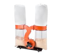 VEVOR Extractor de Polvo, 2634,47 m³/h, Extractor de Virutas 2,5 Micras, Sistema de Recolección de Serrín de 3,0 HP, con Dos Bolsas de Polvo de 132,5 L y Dos Bolsas de Filtro de 159 L, 2800 RPM