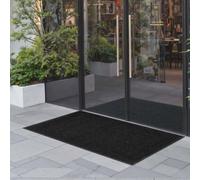 VEVOR Felpudo para Puerta de Entrada, Interior y Exterior, Elegante Alfombra de Tiras Largas con Reverso PVC, Resistente y Lavable, para Pasillo, Balcón y Garaje, Color Gris, 1829 x 1219 x 7 mm