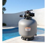 VEVOR Filtro de Arena de 508 mm y 189,3 LPM, para Piscinas Elevadas Enterradas, PE, con Válvula Multipuerto de 7 Vías, Retrolavado, Enjuague, Recirculación, Desagüe, Invierno y Modos Cerrados