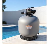 VEVOR Filtro de Arena de 609,6 mm y 246,1 LPM, para Piscinas Elevadas Enterradas, PE, con Válvula Multipuerto de 7 Vías, Retrolavado, Enjuague, Recirculación, Desagüe, Invierno y Modos Cerrados