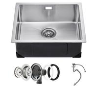 VEVOR, Fregadero de cocina, fregadero empotrable, 50 x 43 x 19 cm, fregadero de acero inoxidable, fregadero para encastrar, fregadero para el hogar, ideal para la preparación de vehículos recreativos