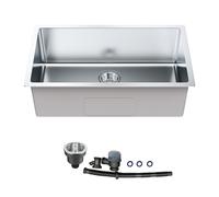 VEVOR, fregadero de cocina, fregaderos empotrables de acero inoxidable 304, lavabo individual de encimera con accesorios (paquete de 3), fregadero doméstico para estaciones de trabajo, vehículos recre