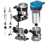 VEVOR Fresadora de madera de 710 W, con base fija, base de inclinación, base de inmersión