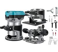 VEVOR Fresadora vertical para madera eléctrica, 220 V, 710 W, velocidad de 13000 - 33000 rpm, fresadora multifunción para ranuras de madera, conformación de bordes, tallado de madera