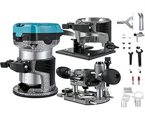 VEVOR Fresadora vertical para madera eléctrica, 220 V, 710 W, velocidad de 13000 - 33000 rpm, fresadora multifunción para ranuras de madera, conformación de bordes, tallado de madera