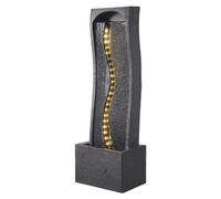 VEVOR Fuente de Agua para Exteriores, 98 cm de Altura, Fuente de Cascada Moderna de Una Sola Capa con Base de Roca, Luz LED y Bomba para Jardín, Patio, Decoración del Hogar, Exterior, Negro