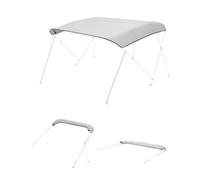 VEVOR Funda de Repuesto para Toldo Bimini 4 Arcos, Largo de 244 cm, de Grado Marino 600D, Alta Resistencia, Toldo de Repuesto para Barco, para Embarcaciones de Ancho de 231-244 cm, Gris, Sin Marco