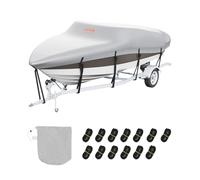 VEVOR Funda Impermeable para Barcos 518-579 cm de Largo 243 cm de Ancho 600D Oxford V-Hull Funda Protectora para Barcos Anti-UV con Bolsa de Amarre Remolque de lanchas Yates