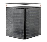 VEVOR Funda Protectora para Aire Acondicionado de Exterior, 914 x 914 x 1010 mm, de Dos Capas, con Techo Extraíble, de Poliéster Resistente al Agua y Malla Transpirable, Universal, Color Negro