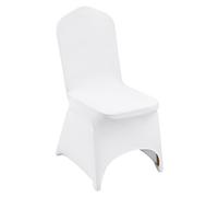 VEVOR Funda Silla Elegante Blanca Universal 100 Piezas de Poliéster y Spandex Fundas de Silla de Spandex Fundas Elásticas Funda de Silla Protector de Silla Boda Elástica Boda Bandas de Silla