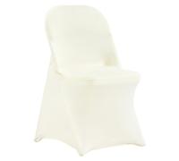 VEVOR Fundas para Sillas Plegables de Spandex Elástico, Funda para Silla Ajustable Universal, Fundas Protectoras Lavables Extraíbles, para Bodas, Fiestas 400 x 420 x 770(30 Piezas Blanco Marfil)