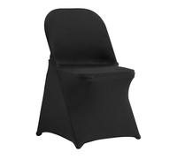 VEVOR Fundas para Sillas Plegables de Spandex Elástico, Funda para Silla Ajustable Universal, Fundas Protectoras Lavables Extraíbles, para Bodas, Banquetes 400 x 420 x 770 mm(100 Piezas Negras)