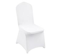 VEVOR Fundas para Sillas Plegables de Spandex Elástico, Funda para Silla Ajustable Universal, Fundas Protectoras Lavables Extraíbles, para Bodas, Vacaciones, Banquetes, Fiestas(30 Piezas Blancas)