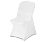 VEVOR Fundas Sillas de Comedor 30 Piezas, Funda para Sillones Elástica de Poliéster y Elastano, para Sillas de Hasta 46 x 50 x 86 cm, Tela Suave y Transpirable, para Boda, Fiestas, Banquetes, Blanco