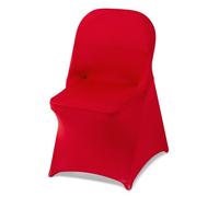 VEVOR Fundas Sillas de Comedor 50 Piezas, Funda para Sillones Elástica de Poliéster y Elastano, para Sillas de Hasta 45 x 46 x 77 cm, Tela Suave y Transpirable, para Boda, Fiestas, Banquetes, Rojo