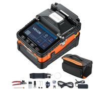 VEVOR Fusionadora de Fibra Óptica 0,5 µm con Pantalla LCD 5 Pulgadas y App | Empalmadora de Fibra Óptica con 6 Motores, Empalme en 8 s, Calentamiento en 18 s, Batería de 5200 mAh, Bluetooth y S07