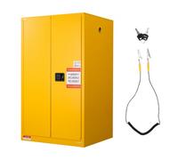 VEVOR Gabinete para Materiales Inflamables, Gabinete Ignífugo 96,4 x 86,4 x 165,1 cm de 246 L de Acero Laminado en Frío y Galvanizado con Estante Ajustable para Uso Comercial/Doméstico, Amarillo