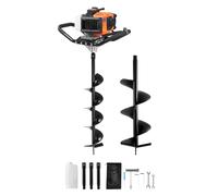 VEVOR Gas Post Hole Digger 52CC 1450W con brocas de 6" " y 3 varillas de extensión