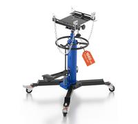 VEVOR, gato hidráulico para transmisiones, con capacidad de elevación de 750 kg / 0,75 toneladas. Gato telescópico para transmisiones con pedal, ruedas giratorias de 360°, altura de elevación de 88-17
