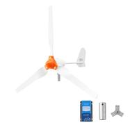 VEVOR Generador Eólico 24V 1200 W Turbina Eólica de 3 Palas, Aerogenerador | con Controlador Híbrido Eólico-Solar, Arranque de 2,5 m/s, Pantalla LCD para Panel Solar Barco Casa Autocaravana Granja