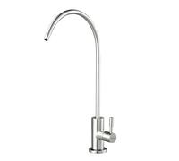 VEVOR Grifo de Acero Inoxidable para Agua Potable sin Plomo, con Válvula de Latón Macizo, Grifo de Arco Alto con Filtro para Fregadero de Cocina, Cafetería, Níquel Cepillado, 370 x 175 x 28 mm