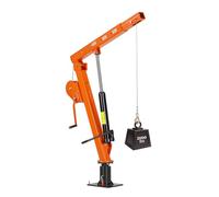 VEVOR Grúa para Camioneta Capacidad de Carga 907,2 kg, con Enganche, Cabrestante Manual, Gato Hidráulico, Pluma Telescópica Rotación 360°, Base de Acero Plegable, Grúa Pickup para Elevación de Equipos