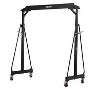 VEVOR Grúa Pórtico Capacidad de 1995 kg, Grúa Pórtico Móvil, Estructura de Acero Resistente a la Corrosión, Altura Ajustable de 251 a 371 cm, Ruedas con Bloqueo, para Cargas Pesadas, Taller, Almacén