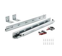 VEVOR Guías para cajones, 10 pares de guías de bolas para cajones 533,4 mm Cierre suave y silencioso 45,4 kg Riel guía de acero de montaje lateral inferior con cerradura para gabinete de cocina