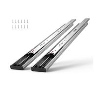 VEVOR Guías para Cajones 10 Pares Guías para Cajones de Bolas 355,6 mm Cierre Suave y Silencioso 45,4 kg Riel Guía de Acero de Montaje Lateral Extensión Completa para Estante de Gabinete de Cocina