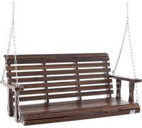 VEVOR, hamaca estilo Hollywood de cedro, 1370x710x600 mm, hamaca para terraza, patio y jardín, con capacidad de carga mejorada de aproximadamente 400 kg, robusta silla hamaca con cadenas de sujeción p