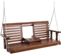 VEVOR, hamaca estilo Hollywood de cedro, 1523x710x600 mm, hamaca para terraza, patio y jardín, con capacidad de carga mejorada de aproximadamente 400 kg, robusta silla hamaca con cadenas de sujeción p