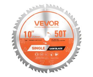 VEVOR Hoja de Sierra Circular, 254 mm de Diámetro, 50 Dientes Afilados de Aleación, 15,875 mm de Mandril, Acabado Fino, Hoja para Cortar Madera con Rejillas de Ventilación que Reducen el Ruido