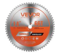 VEVOR Hoja de Sierra Circular, 355 mm de Diámetro, 66 Dientes Afilados de Aleación, 25,4 mm de Mandril, Acabado Fino, Hoja de para Cortar Metal con Rejillas de Ventilación que Reducen el Ruido