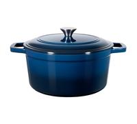 VEVOR Horno Holandés de Hierro Fundido Esmaltado, 5,68 L, para Hornear Pan de Masa Madre, Olla Robusta con Tapa y 2 Asas, Apto hasta 260 °C, Ideal para Cocinar y Freír, 350 x 270 x 190 mm, Azul