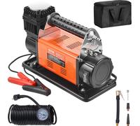 VEVOR, inflador de neumáticos portátil de 12V, 7,06 CFM, bomba de aire para terrenos difíciles de 150 PSI, con adaptador, incluye cable de alimentación de 1,95 metros (6,5 pies), manguera de aire de 7