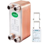 VEVOR Intercambiador de Calor 30 Placas Intercambiador Calor Térmico 10 " x 5 " x 6 " Acero Inoxidable 316L Termocambiador Placas Adecuado para Industria HVAC/Láctea/Alimentos/Bebida /Refrigeración