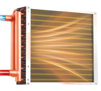 VEVOR, intercambiador de calor de 16" x 16" (40,6 x 40,6 cm), tipo agua a aire, con 3 filas y conexiones de cobre de 3/8" (1 cm), con 193 aletas