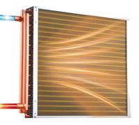 VEVOR, intercambiador de calor de 16" x 16" (40,6 x 40,6 cm), tipo agua a aire, con 3 filas y conexiones de cobre de 3/8" (1 cm), con 193 aletas