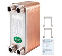 VEVOR Intercambiador de Calor de 40 Placas Soldadas Intercambiador para Calefacción