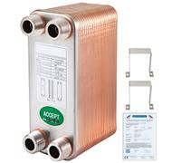 VEVOR Intercambiador de Calor de 40 Placas Soldadas para Calefacción 3/4 "MNPT