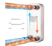 VEVOR, intercambiador de calor de placas, 127x305 mm, máx. 96,7 kW, con 20 placas, 3,0 MPa, intercambiador de calor de acero inoxidable con conexiones de 1 pulgada NPT, intercambiador de calor para ca