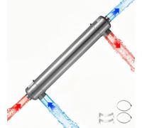 VEVOR Intercambiador de Calor para Piscina con 30 Tubos Capilares, Soportes, 600000 BTU/h, Intercambiador de Calor de Acero Inoxidable, Calentador de Piscina para Interiores y Exteriores, Spa, Jacuzzi