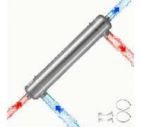 VEVOR Intercambiador de Calor para Piscina, Intercambiador de Calor de Acero Inoxidable con Soportes, 30 Tubos Capilares, 360000 BTU/h, Calentador de Piscina para Jacuzzi, Spa, Interiores y Exteriores
