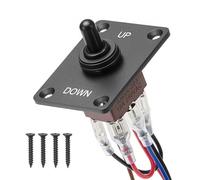 VEVOR Interruptor Basculante 6 Pines, con Inversión de Polaridad(ENCENDIDO-APAGADO-ENCENDIDO), DC 12 V/30 A, AC 250 V/15 A, con Placa de Montaje Vertical y Tapa Impermeable para Maletero de Coche